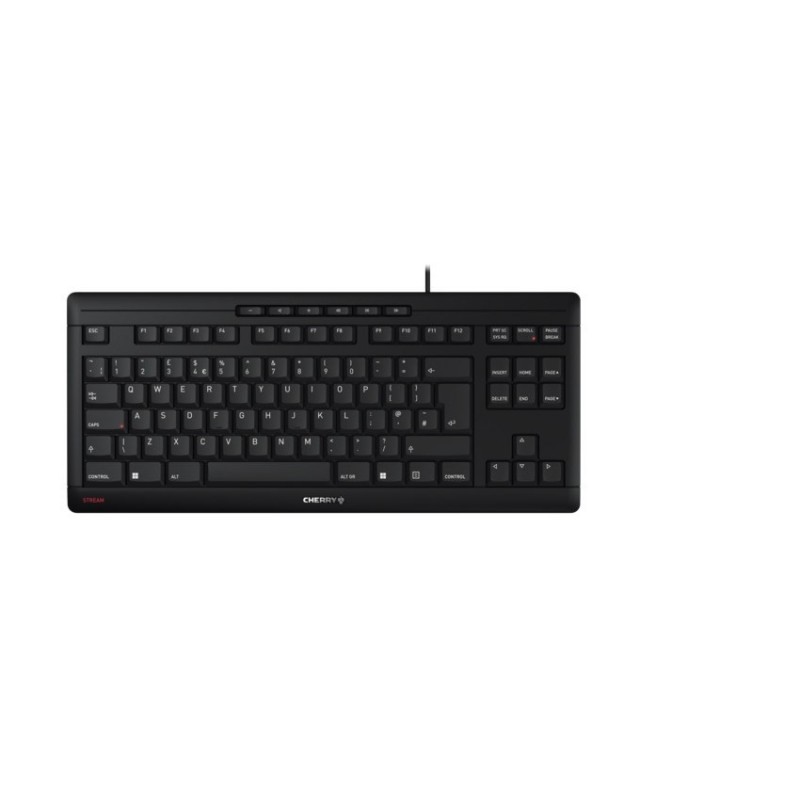 CHERRY STREAM KEYBOARD TKL klawiatura Uniwersalne USB QWERTY British English Czarny CHERRY STREAM KEYBOARD TKL klawiatura Uniwersalne USB QWERTY British English Czarny