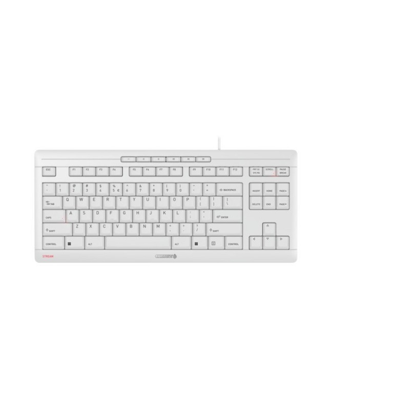 CHERRY STREAM KEYBOARD TKL klawiatura Uniwersalne USB QWERTY Angielski Biały CHERRY STREAM KEYBOARD TKL klawiatura Uniwersalne USB QWERTY Angielski Biały
