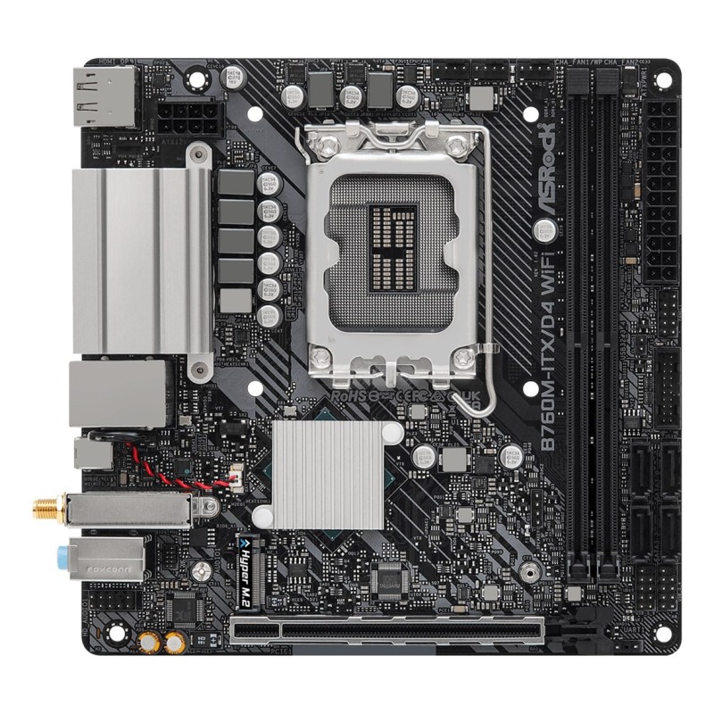 Asrock B760M-ITX/D4 WiFi Intel B760 LGA 1700 mini ITX Asrock B760M-ITX/D4 WiFi Intel B760 LGA 1700 mini ITX
