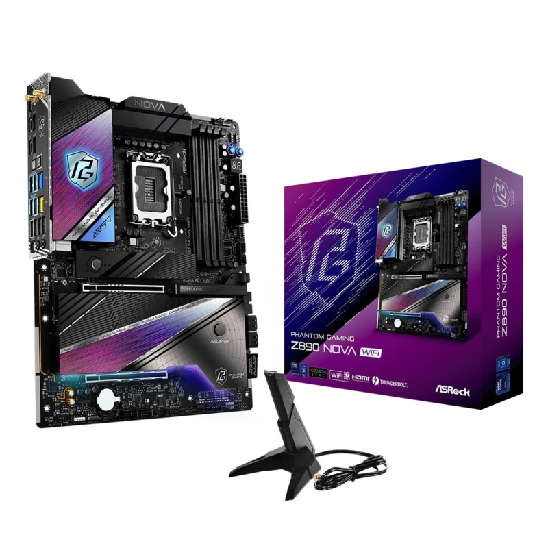 Asrock Phantom Gaming Z890 Nova WiFi Intel Z890 LGA 1851 (Socket V1) ATX Asrock Phantom Gaming Z890 Nova WiFi Intel Z890 LGA 1851 (Socket V1) ATX