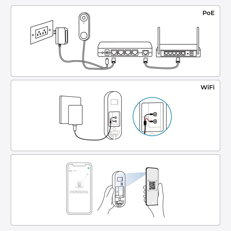 Reolink D340W - Wideodomofon 5 MP z dzwonkiem, Wi-Fi 2,4/5 GHz, wykrywanie osób, dwukierunkowe audio, współpracuje z Reolink D340W - Wideodomofon 5 MP z dzwonkiem, Wi-Fi 2,4/5 GHz, wykrywanie osób, dwukierunkowe audio, współpracuje z