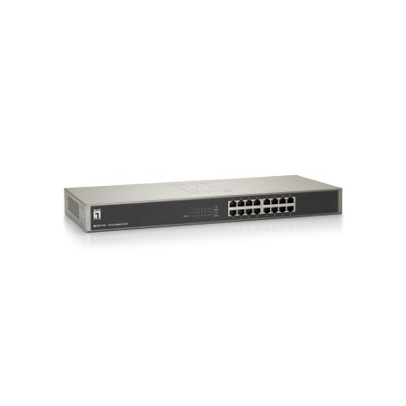 LevelOne GSW-1657 łącza sieciowe Nie zarządzany Gigabit Ethernet (10/100/1000) Czarny, Szary