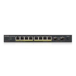 Zyxel GS1100-10HP v2 Nie zarządzany Gigabit Ethernet (10/100/1000) Obsługa PoE Czarny