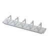 Organizator kablowy 19" 2U, 5x uchwyty stalowe, 85x60 mm, szary