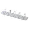 Organizator kablowy 19" 2U, 5x uchwyty stalowe, 85x60 mm, szary