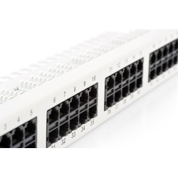 Digitus Panel krosowy (patch panel) ISDN 19" 50x RJ45 (8P4C), LSA poziom, kat.3, nieekranowany, 1U, szary