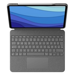 Logitech Combo Touch QWERTZ Niemiecki Smart Connector Szary