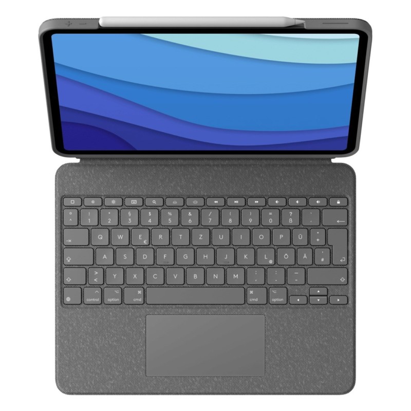 Logitech Combo Touch QWERTZ Niemiecki Smart Connector Szary Logitech Combo Touch QWERTZ Niemiecki Smart Connector Szary