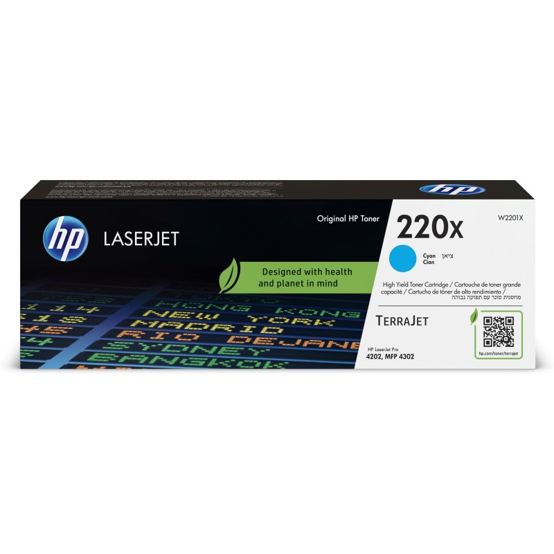 HP Oryginalnym wkładem z błękitnym tonerem 220X LaserJet