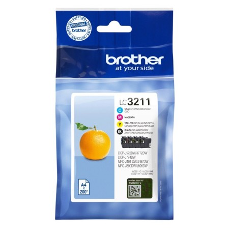 Brother LC3211VALDR nabój z tuszem 4 szt. Oryginalny Czarny, Cyjan, Purpurowy, Żółty