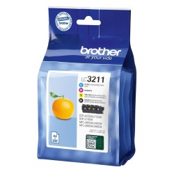 Brother LC3211VALDR nabój z tuszem 4 szt. Oryginalny Czarny, Cyjan, Purpurowy, Żółty