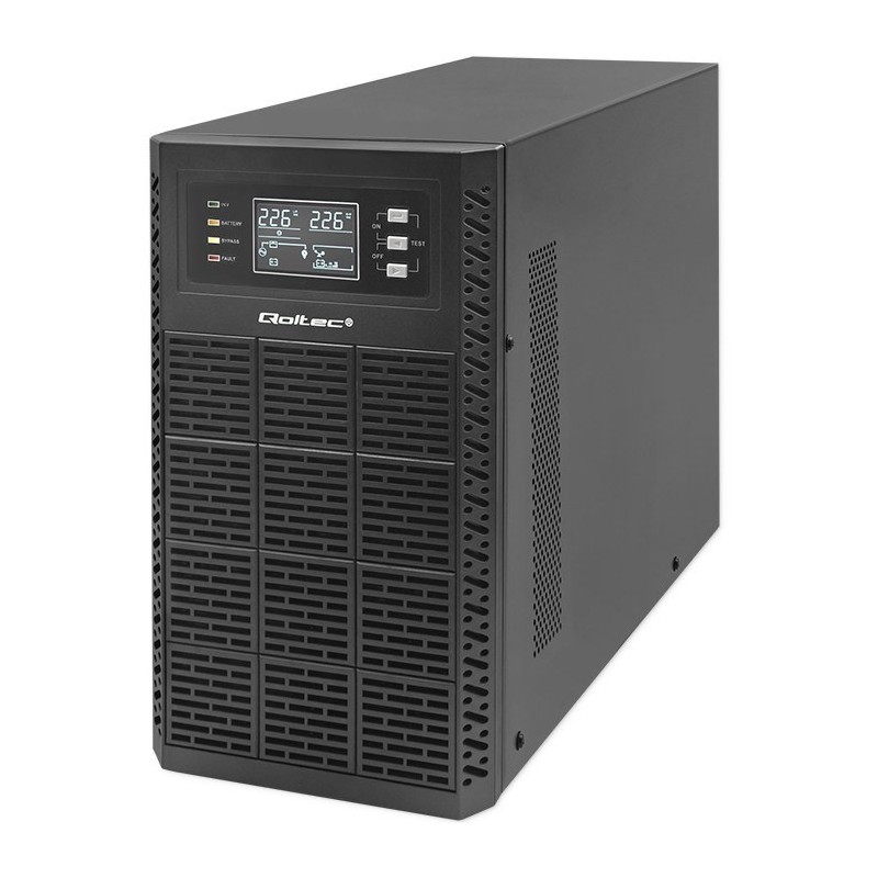 QOLTEC ZASILACZ AWARYJNY UPS 3KVA | 3000W | POWER FACTOR 1.0 | LCD | EPO | USB | ON-LINE QOLTEC ZASILACZ AWARYJNY UPS 3KVA | 3000W | POWER FACTOR 1.0 | LCD | EPO | USB | ON-LINE