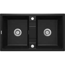 Zlewozmywak granitowy 2-komorowy ZQE_N203 5908212095928