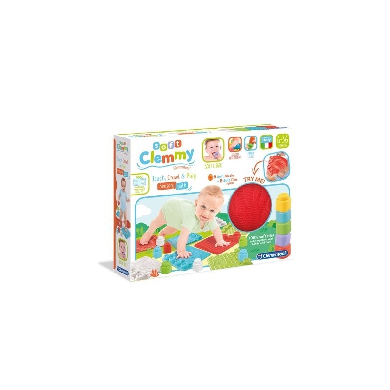 Clementoni Soft Clemmy Wielobarwny Mata do zabaw dla niemowląt Clementoni Soft Clemmy Wielobarwny Mata do zabaw dla niemowląt