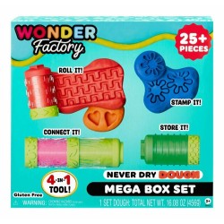 MGA Entertainment Wonder Factory Never Dry Dough Mega Box Set Ciasto do modelowania 456 g Wielobarwny 8 szt.