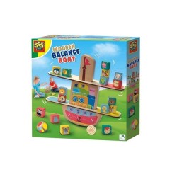 SES Creative Wooden balance boat Gra na równowagę