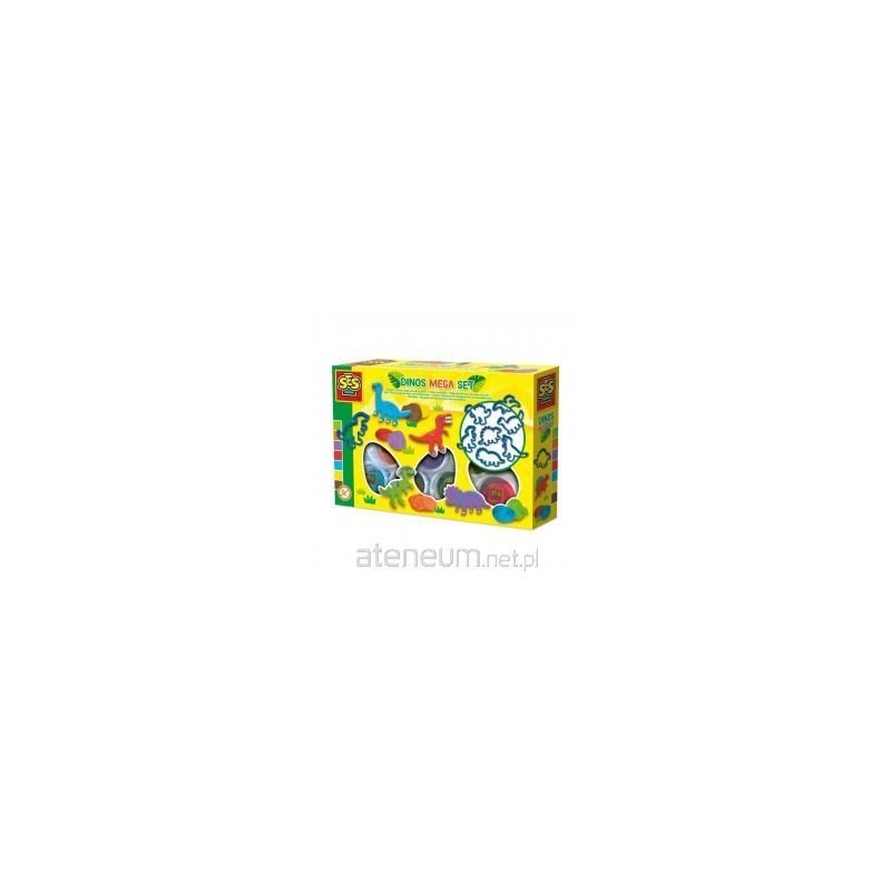 SES Creative Dough - Dinos mega set with cutters Ciasto do modelowania Wielobarwny