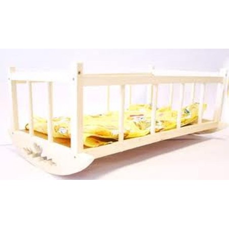 Ko?yska drewniana 52x34x22 z po?ciel? we wzory MALIMAS 154248
