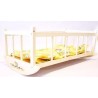 Ko?yska drewniana 52x34x22 z po?ciel? we wzory MALIMAS 154248