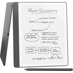 Ebook New Kindle Scribe - 2024 release 10.2” glare-free 32GB Wi-Fi (Without Lockscreen Ads) with Premium Pen Tungsten