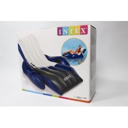 Intex Floating Recliner Lounge Czarny, Niebieski, Biały Monochromatyczny Winyl Pływające fotel
