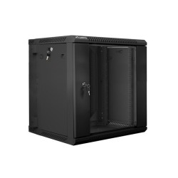 Szafa rack Lanberg WF02-6612-10B (12U 635mm / 600mm / 600 mm wisząca Szklane 19'' kolor czarny)