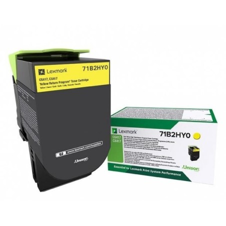 Lexmark 71B2HY0 kaseta z tonerem 1 szt. Oryginalny Żółty