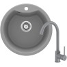 Zlewozmywak granitowy z baterią 1-komorowy ZRSBS803 5908212074916
