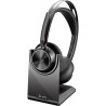 POLY Zestaw słuchawkowy Voyager Focus 2 z certyfikatem Microsoft Teams USB-C-C + przejściówka USB-C/A + podstawka ładująca
