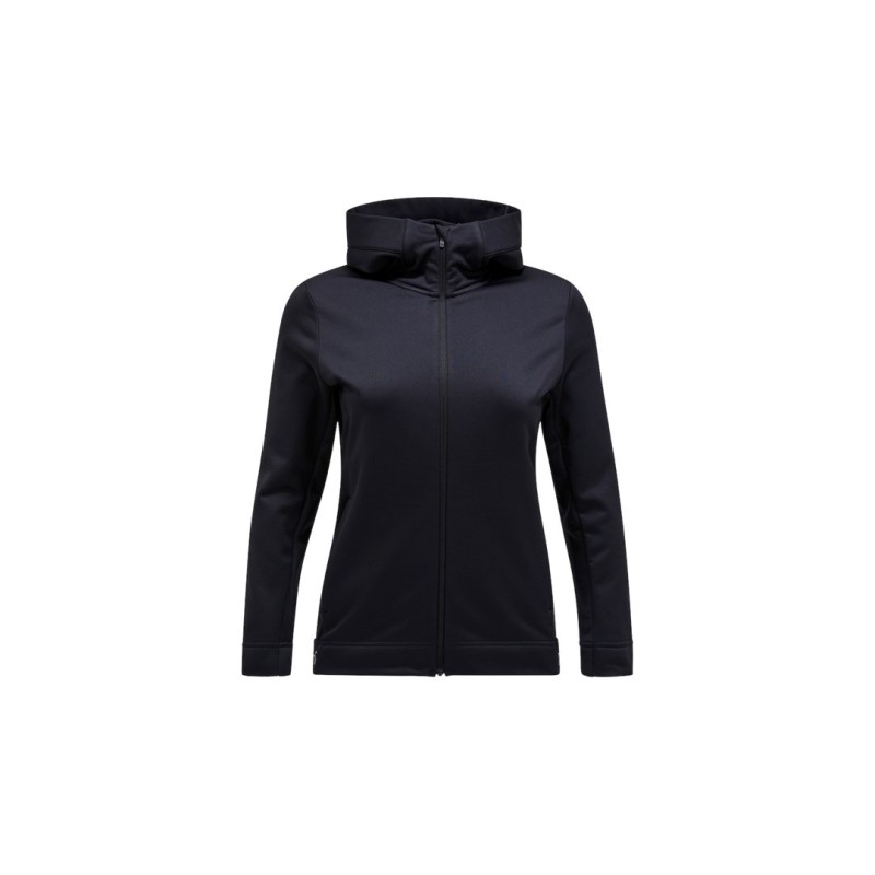 Bluza polarowa damska Peak Performance Rider Tech Zip Hood - black