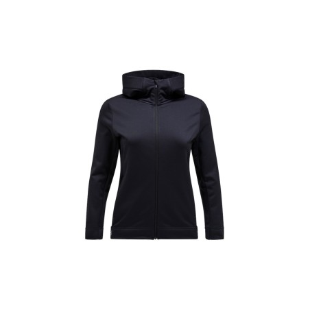 Bluza polarowa damska Peak Performance Rider Tech Zip Hood - black