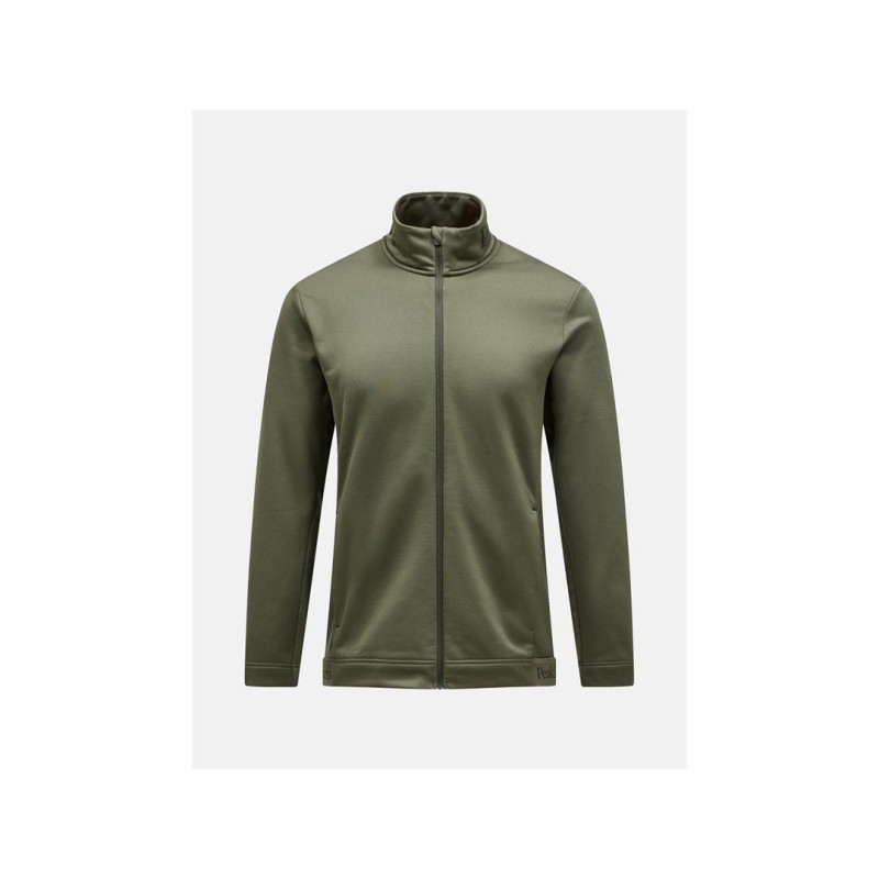 Bluza bez kaptura Peak Performance Rider Tech Zip Jacket - pine needle