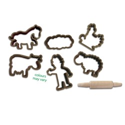 SES Creative Eco dough mega set Ciasto do modelowania Niebieski, Brązowy, Zielony, Pomarańczowy, Fioletowy, Czerwony, Żółty