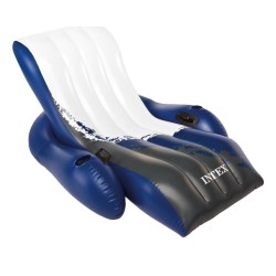 Intex Floating Recliner Lounge Czarny, Niebieski, Biały Monochromatyczny Winyl Pływające fotel