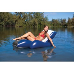 Intex Floating Recliner Lounge Czarny, Niebieski, Biały Monochromatyczny Winyl Pływające fotel