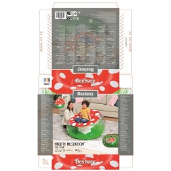 Bestway 75123 fotel nadmuchiwany Pojedyncze krzesło Zielony, Czerwony, Przezroczysty, Biały