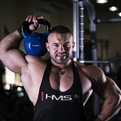 Kettlebell winylowy 8 kg czarny HMS KNV08