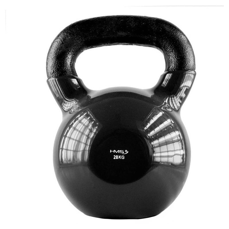Kettlebell winylowy 28 kg czarny HMS KNV28