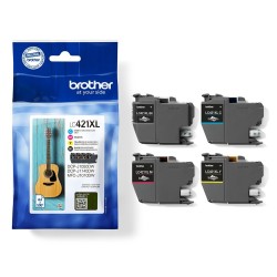 Brother LC-421XLVAL PagePack 4 szt. Oryginalny Wysoka (XL) wydajność Czarny, Cyjan, Purpurowy, Żółty
