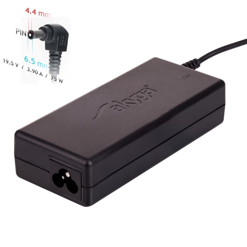 Zasilacz sieciowy Akyga AK-ND-19 do notebooka Sony (19,5 V 3,9 A 75W 6.5 mm x 4.4 mm)