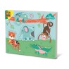 SES Creative Tiny Talents Touch and feel animal puzzle Rama puzzli 5 szt. Animals