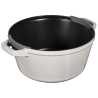 Zestaw 3 naczyń żeliwnych z pokrywką STAUB 40508-388-0 - biała trufla 24 cm