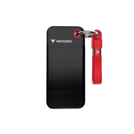 Verbatim Pocket SSD 1 TB USB Type-C 3.2 Gen 2 (3.1 Gen 2) Czarny, Czerwony