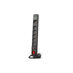 ACAR W2436 ochrona przeciwprzepięciowa Czarny 6 x gniazdo sieciowe 230 V 1,5 m
