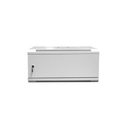 Szafa sieciowa wisząca 19" 4U rack 600x450, drzwi pełne, szary, niedzielona, złożona, 60kg