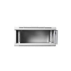 Szafa sieciowa wisząca 19" 4U rack 600x450, drzwi pełne, szary, niedzielona, złożona, 60kg