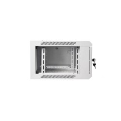 Szafa sieciowa wisząca 19" 4U rack 600x450, drzwi pełne, szary, niedzielona, złożona, 60kg