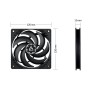Wentylator do obudowy komputera ARCTIC P12 Slim PWM PST Czarny 12 cm 3 szt.