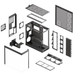 Obudowa PC HAVN HS 420 VGPU, Midi-Tower, E-ATX, Szkło hartowane, typu riser PCIe 5.0 -
