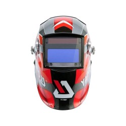 Yato YT-73921 maska spawalnicze i kask Welding helmet with auto-darkening filter Czarny, Czerwony, Srebrny